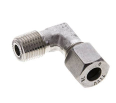 1/4'' NPT Male x 8L Stainless steel 90 deg Elbow Cutting ring 315 Bar DIN 2353