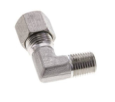 1/4'' NPT Male x 8S Stainless steel 90 deg Elbow Cutting ring 630 Bar DIN 2353