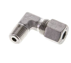 1/4'' NPT Male x 8S Stainless steel 90 deg Elbow Cutting ring 630 Bar DIN 2353