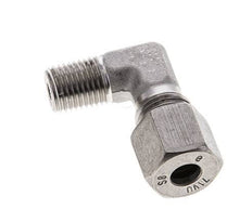 1/4'' NPT Male x 8S Stainless steel 90 deg Elbow Cutting ring 630 Bar DIN 2353