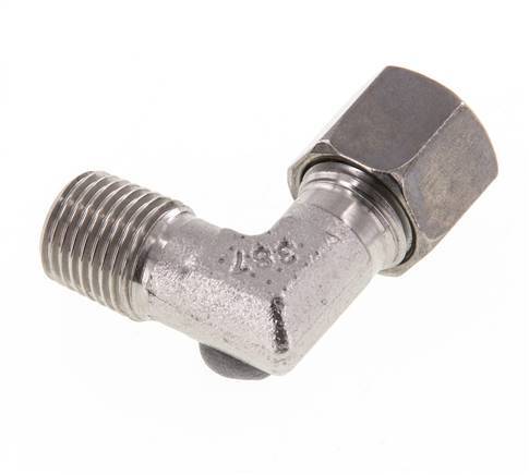 R 1/4'' Male x 8L Stainless steel 90 deg Elbow Fitting 315 Bar DIN 2353