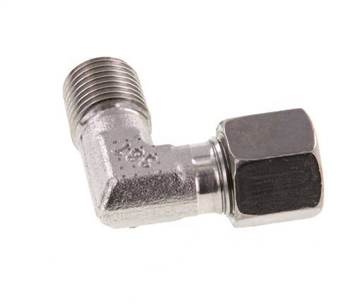 R 1/4'' Male x 8L Stainless steel 90 deg Elbow Fitting 315 Bar DIN 2353
