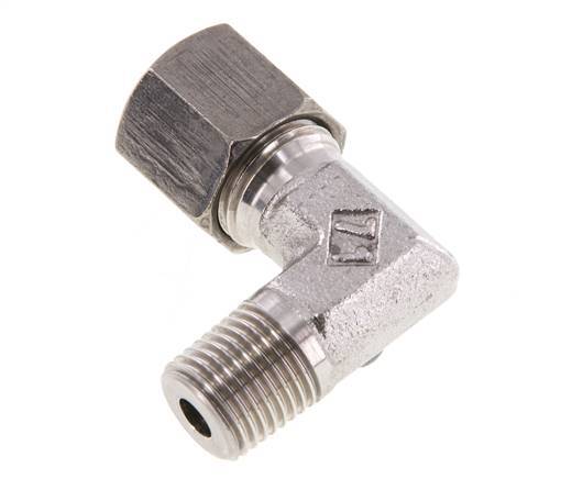 R 1/4'' Male x 8S Stainless steel 90 deg Elbow Fitting 630 Bar DIN 2353