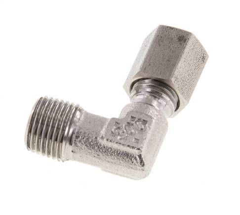 R 1/8'' mâle x 4LL Raccord coudé 90° en acier inoxydable 100 Bar DIN 2353