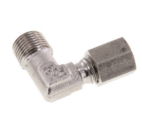 R 1/8'' mâle x 4LL Raccord coudé 90° en acier inoxydable 100 Bar DIN 2353
