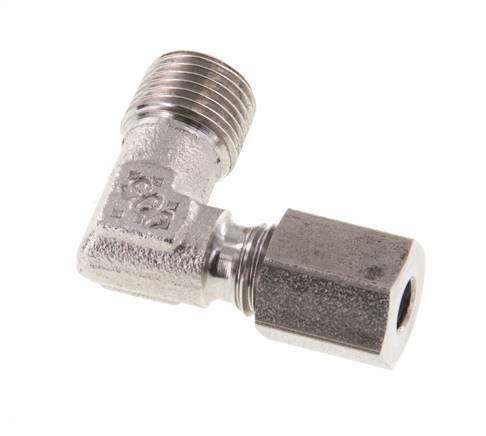 R 1/8'' mâle x 4LL Raccord coudé 90° en acier inoxydable 100 Bar DIN 2353