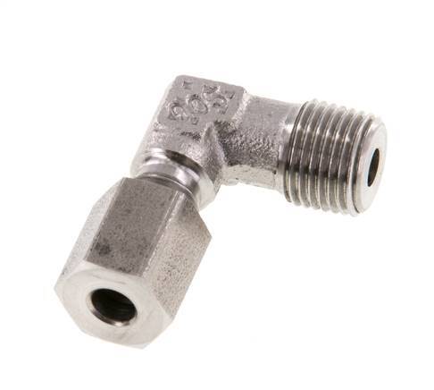 R 1/8'' mâle x 4LL Raccord coudé 90° en acier inoxydable 100 Bar DIN 2353