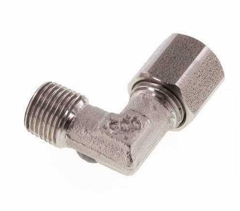 R 1/8'' mâle x 6LL Raccord coudé 90° en acier inoxydable 100 Bar DIN 2353