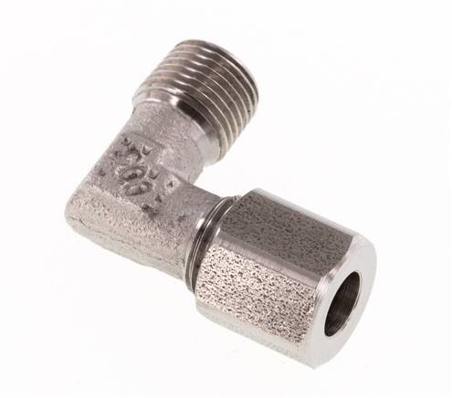 R 1/8'' mâle x 6LL Raccord coudé 90° en acier inoxydable 100 Bar DIN 2353