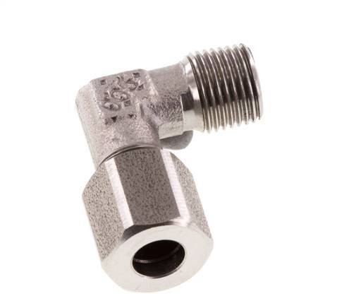R 1/8'' mâle x 6LL Raccord coudé 90° en acier inoxydable 100 Bar DIN 2353