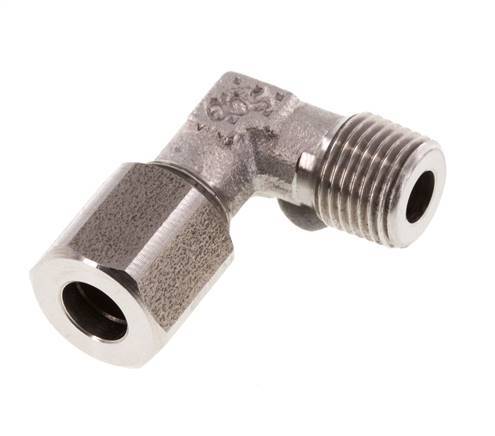 R 1/8'' mâle x 6LL Raccord coudé 90° en acier inoxydable 100 Bar DIN 2353