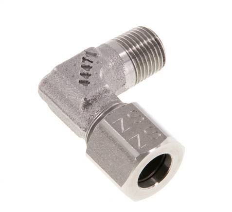 R 1/8'' Male x 8LL Stainless steel 90 deg Elbow Fitting 100 Bar DIN 2353
