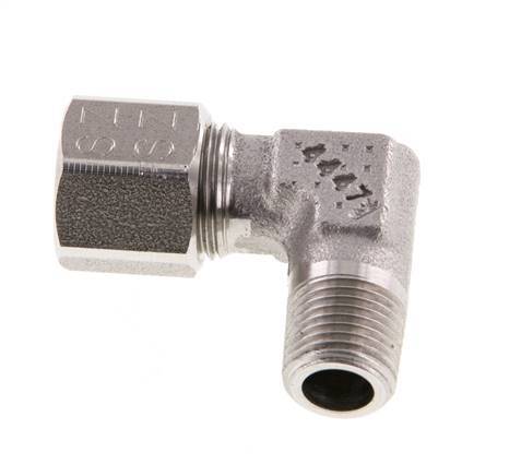 R 1/8'' mâle x 8LL Raccord coudé 90° en acier inoxydable 100 Bar DIN 2353