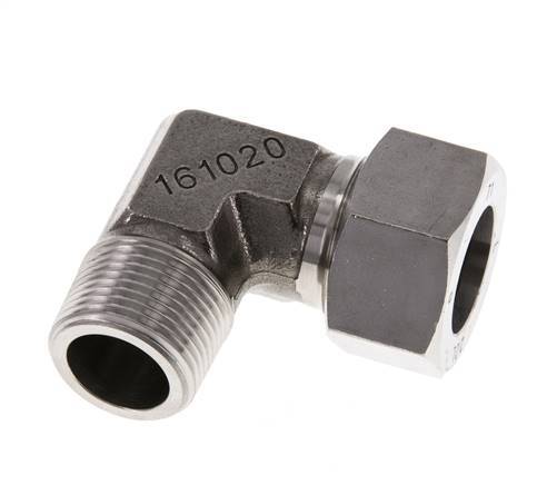 G 3/4'' Male x 22L Raccord coudé 90° en acier inoxydable 160 Bar DIN 2353