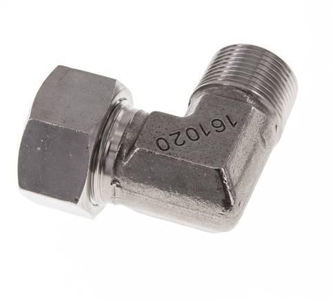G 3/4'' Male x 22L Raccord coudé 90° en acier inoxydable 160 Bar DIN 2353
