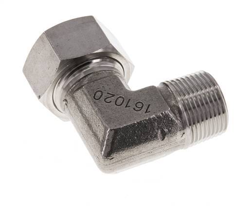 G 3/4'' Male x 22L Raccord coudé 90° en acier inoxydable 160 Bar DIN 2353