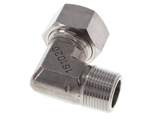 G 3/4'' Male x 22L Raccord coudé 90° en acier inoxydable 160 Bar DIN 2353