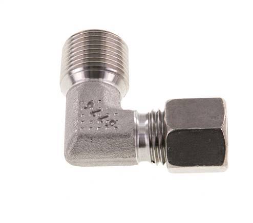 R 3/8'' mâle x 8L Raccord coudé 90° en acier inoxydable 315 Bar DIN 2353