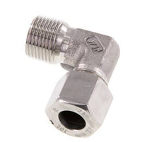 R 3/8'' Male x 10L Raccord coudé 90 deg en acier inoxydable 315 Bar DIN 2353