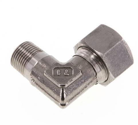 R 3/8'' mâle x 15L Raccord coudé 90° en acier inoxydable 315 Bar DIN 2353