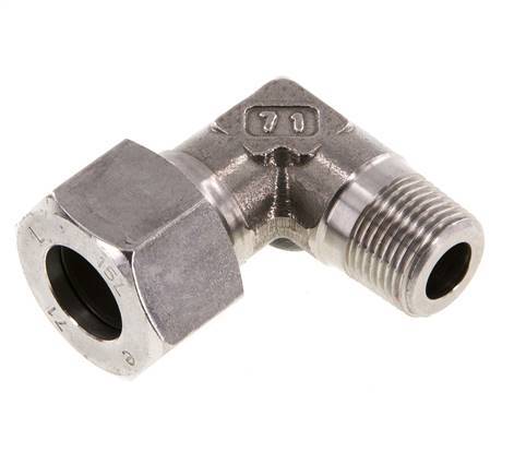R 3/8'' mâle x 15L Raccord coudé 90° en acier inoxydable 315 Bar DIN 2353