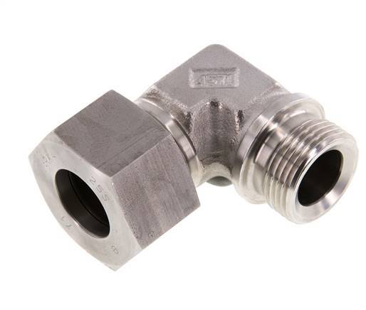 G 1'' Male x 25S Raccord coudé 90° en acier inoxydable 400 Bar DIN 2353