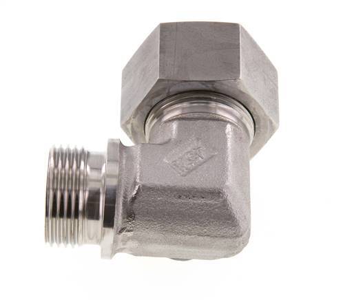 G 1'' Male x 25S Raccord coudé 90° en acier inoxydable 400 Bar DIN 2353
