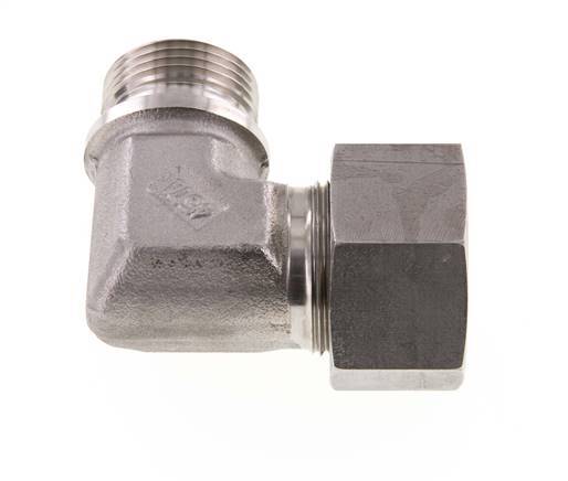 G 1'' Male x 25S Raccord coudé 90° en acier inoxydable 400 Bar DIN 2353