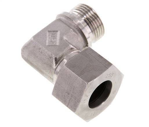 G 1'' Male x 25S Raccord coudé 90° en acier inoxydable 400 Bar DIN 2353