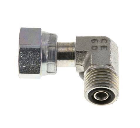 UNF 9/16''-18 x UNF 9/16''-18 M/F Acier zingué Raccord coudé 90 degrés ORFS 630 Bar - Hydraulique