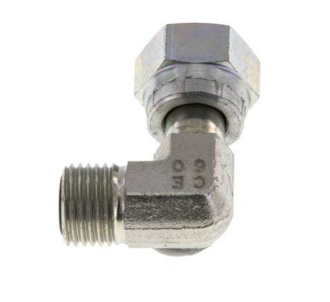UNF 9/16''-18 x UNF 9/16''-18 M/F Acier zingué Raccord coudé 90 degrés ORFS 630 Bar - Hydraulique