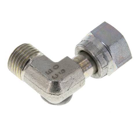 UNF 9/16''-18 x UNF 9/16''-18 M/F Acier zingué Raccord coudé 90 degrés ORFS 630 Bar - Hydraulique