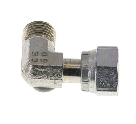 UNF 9/16''-18 x UNF 9/16''-18 M/F Acier zingué Raccord coudé 90 degrés ORFS 630 Bar - Hydraulique