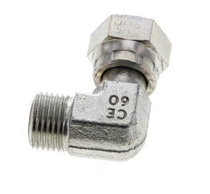 Raccord coudé 90° en acier zingué UN 11/16''-16 x UN 11/16''-16 M/F ORFS 630 Bar - Hydraulique