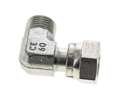 Raccord coudé 90° en acier zingué UN 11/16''-16 x UN 11/16''-16 M/F ORFS 630 Bar - Hydraulique