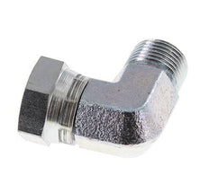 Raccord coudé 90° en acier zingué G 1/2'' M/F 300 Bar - Hydraulique
