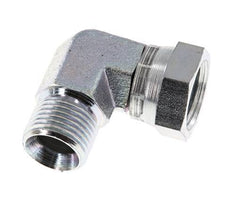 Raccord coudé 90° en acier zingué G 1/2'' M/F 300 Bar - Hydraulique