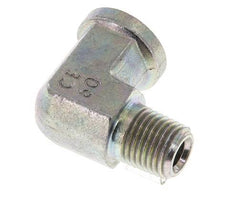 Raccord coudé 90° en acier zingué 1/4'' NPT x 1/4'' NPT M/F 275 Bar - Hydraulique