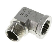 3/4'' NPT x 3/4'' NPT M/F Zinc plated Steel 90 deg Elbow Fitting 170 Bar - Hydraulic
