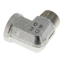 Raccord coudé 90° 3/4'' NPT x 3/4'' NPT M/F en acier zingué 170 Bar - Hydraulique
