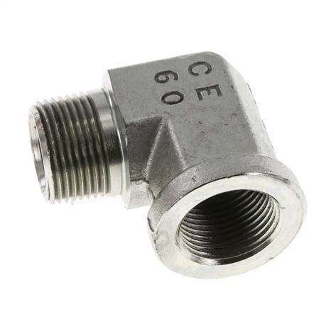 Raccord coudé 90° 3/4'' NPT x 3/4'' NPT M/F en acier zingué 170 Bar - Hydraulique