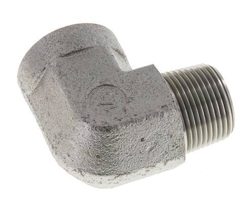 Raccord coudé 90° en acier zingué 1'' NPT x 1'' NPT M/F 140 Bar - Hydraulique
