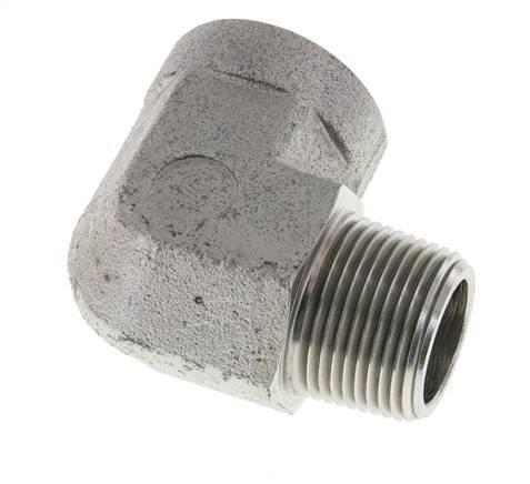 Raccord coudé 90° en acier zingué 1'' NPT x 1'' NPT M/F 140 Bar - Hydraulique