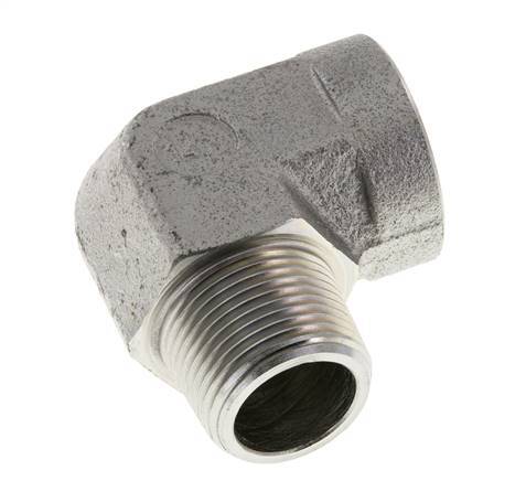 Raccord coudé 90° en acier zingué 1'' NPT x 1'' NPT M/F 140 Bar - Hydraulique