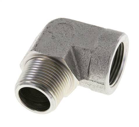Raccord coudé 90° en acier zingué 1'' NPT x 1'' NPT M/F 140 Bar - Hydraulique