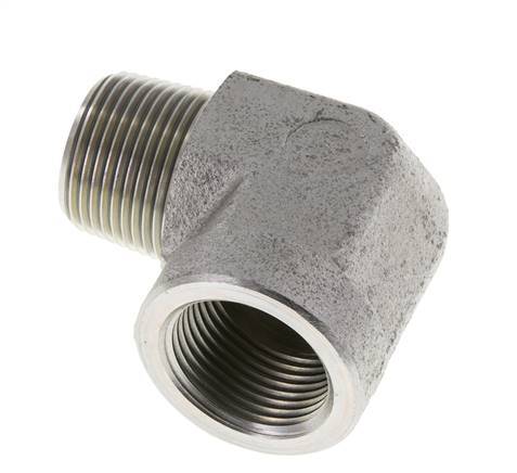 Raccord coudé 90° en acier zingué 1'' NPT x 1'' NPT M/F 140 Bar - Hydraulique