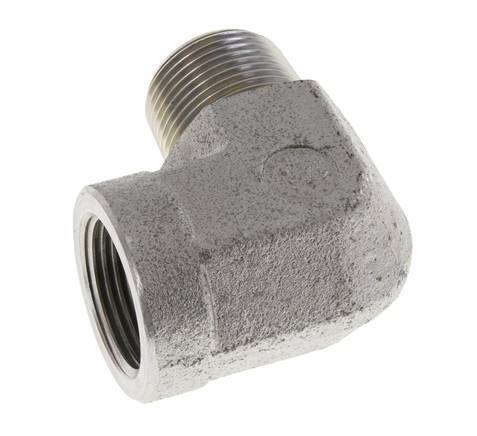 Raccord coudé 90° en acier zingué 1'' NPT x 1'' NPT M/F 140 Bar - Hydraulique