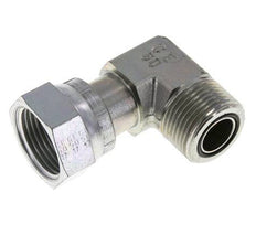Raccord coudé 90° UN 1-3/16''-12 x UN 1-3/16''-12 M/F en acier zingué ORFS 400 Bar - Hydraulique