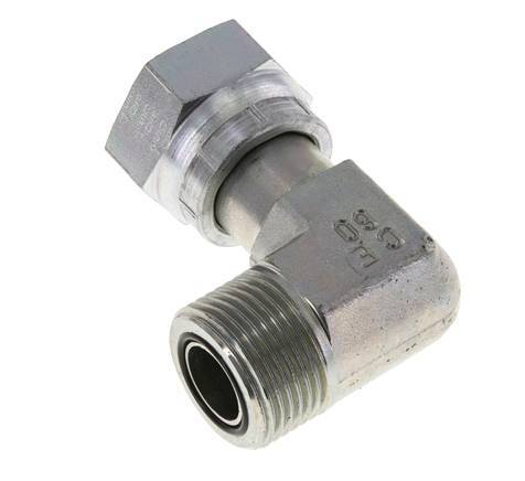 Raccord coudé 90° UN 1-3/16''-12 x UN 1-3/16''-12 M/F en acier zingué ORFS 400 Bar - Hydraulique