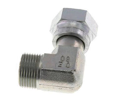 Raccord coudé 90° UN 1-3/16''-12 x UN 1-3/16''-12 M/F en acier zingué ORFS 400 Bar - Hydraulique